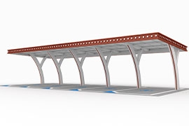 ​西藏停車棚發貨（huò）案例​