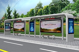 陝西延安智能公交候車亭發貨案例