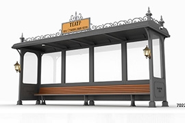 歐式（shì）候車亭呈現出“新（xīn）藝術風格”的設計特點（diǎn）