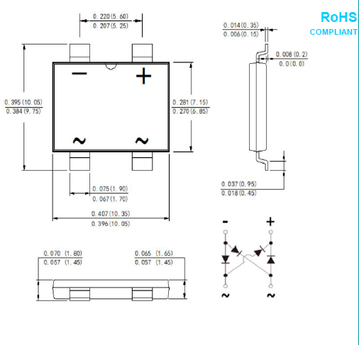 8A1000V貼片橋堆-東莞市羞羞视频入口（ruì）電子有限公（gōng）司